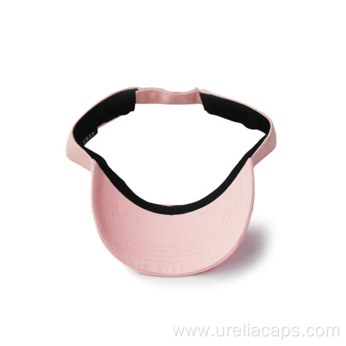 Cotton sun visor with rubber label